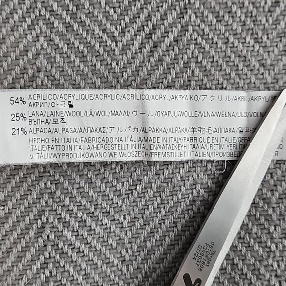 Zara Man Cable Knit Sweater Men's Large Crewneck Striped Wool Alpaca Blend - Picture 12 of 16